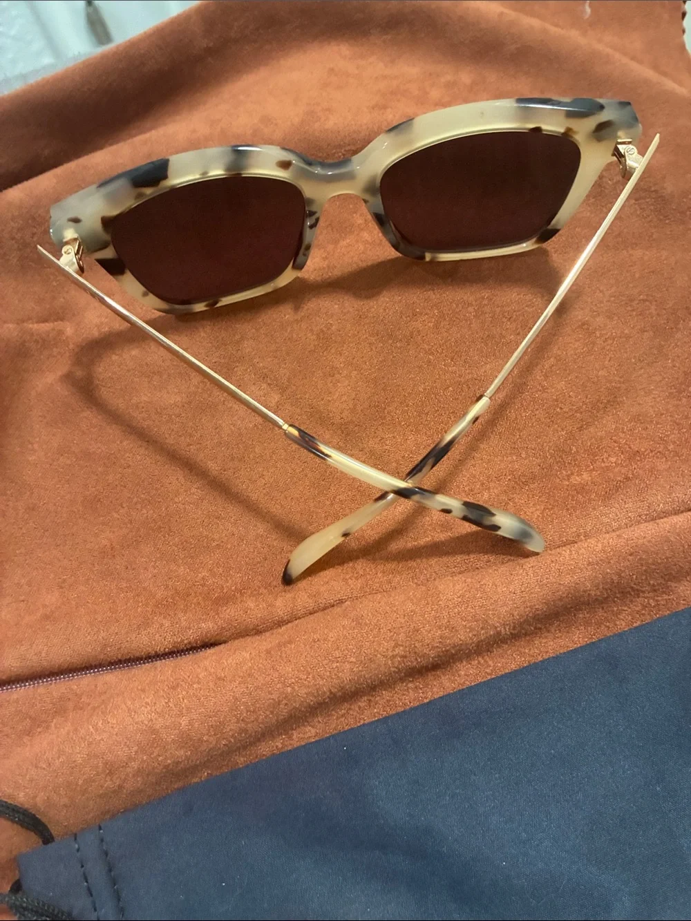 Diff Cream Tortoiseshell Square Sunglasses - Beige Brown